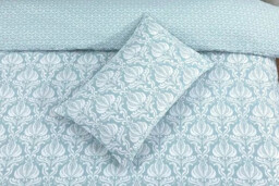 NightComfort Duvet Cover Set Hana Reversible Aqua Double - thumbnail 3