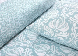 NightComfort Duvet Cover Set Hana Reversible Aqua Double - thumbnail 6