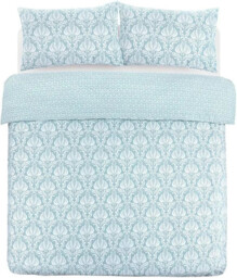 NightComfort Duvet Cover Set Hana Reversible Aqua Double - thumbnail 2