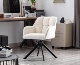 chairus Velvet Desk Chair Upholstered Armchair Home Office Chair 360°Swivel - thumbnail 6