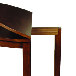 Dining & Console Table Hanover Round/Half Moon Extendable Walnut D:90cm - thumbnail 2
