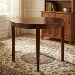 Dining & Console Table Hanover Round/Half Moon Extendable Walnut D:90cm - thumbnail 7