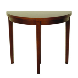 Dining & Console Table Hanover Round/Half Moon Extendable Walnut D:90cm - thumbnail 6