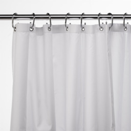 Croydex Shower Curtain Polyester White 180x180cm - thumbnail 2