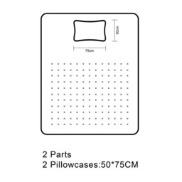 【Summer Cooling Textile】Dark Grey Bamboo Cooling 2pcs Pillowcases Set, 50*75cm *2 - thumbnail 6
