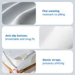 Summer Cooling XLLX 3 Piece Jelly Cooling Mat Set, Summer Cool Mattress Pad with 2 Matching Pillowcases, Breathable Anti-Slip Washable Foldable Cooling Bed Sheet, Soft Machine Washable Cooling Bedding, 150x200cm+48x74cm*2, Light Gray - thumbnail 2