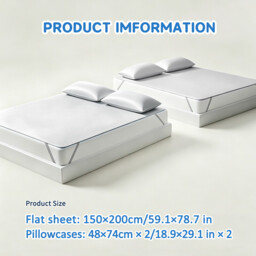 【Summer Cooling】Lebonsoir 3 Piece Jelly Cooling Mat Set, Summer Cool Mattress Pad with 2 Matching Pillowcases, Breathable Anti-Slip Washable Foldable Cooling Bed Sheet, Soft Machine Washable Cooling Bedding, 150x200cm+48x74cm*2, Light Gray - thumbnail 3