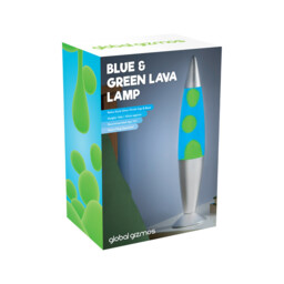 GLOBAL GIZMOS Lava Lamp Rocket Blue/Green/Silver - thumbnail 4