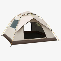 VXOYO Inflatable 2-4 Person 3-Second Auto-Open Waterproof Camping Tent with Carry Bag - 2 Doors & 2 Windows, Silver-Coated 190T Polyester, Size 210x200x135cm, Weight 3kg - thumbnail 7