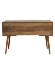 Interiors by Premier Desk Frida 1 Drawer 2 Doors Light Walnut - thumbnail 2