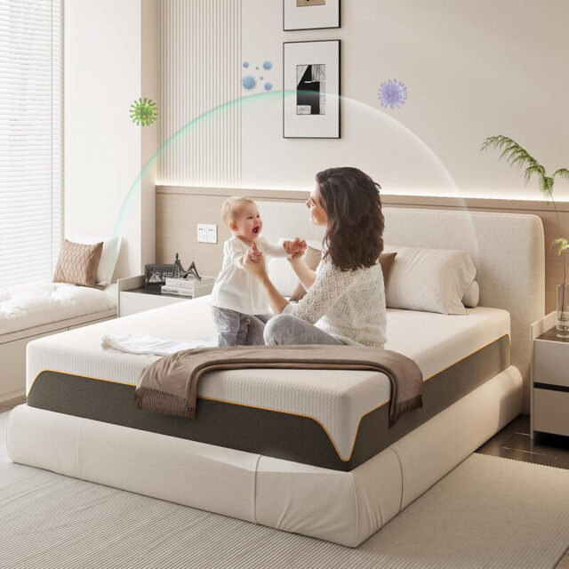 Memory Foam Mattress, Medium Support Mattress for Comfortable Sleep, Bedroom Bedding Mattress for Home Use Brown 3FT Single (90x190x20cm) - image 1