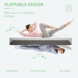 Memory Foam Mattress, Medium Support Mattress for Comfortable Sleep, Bedroom Bedding Mattress for Home Use Brown 3FT Single (90x190x20cm) - thumbnail 3