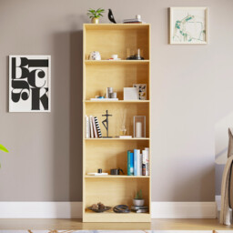 Vida Designs Bookcase Cambridge 5 Shelves Oak Effect Extra Large - thumbnail 3