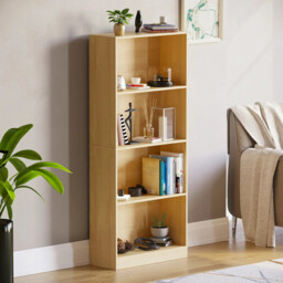 Vida Designs Bookcase Cambridge 4 Shelves Oak Effect Large - thumbnail 1