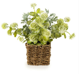 Candlelight Artificial Jonquil in Woven Basket 28cm - thumbnail 3