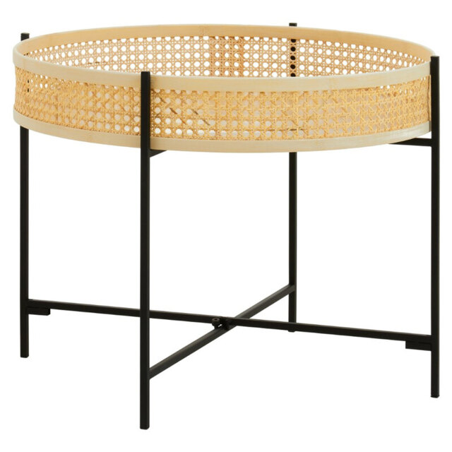 Interiors by Premier Coffee Table Depok Round Rattan/Black - image 1