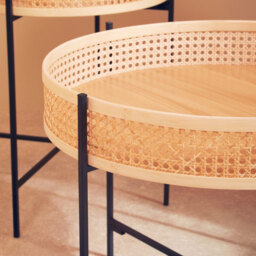 Interiors by Premier Coffee Table Depok Round Rattan/Black - thumbnail 2