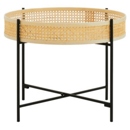 Interiors by Premier Coffee Table Depok Round Rattan/Black - thumbnail 3