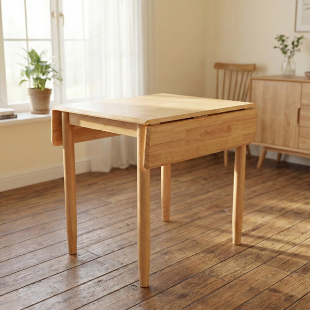 Dining Table Cologne Rectangle Extendable Drop Leaf Oak 76x61-97cm - image 1
