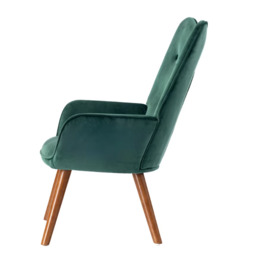 Urban Meuble ARMCHAIR Velvet Green with Wooden Legs & Comfortable - thumbnail 7