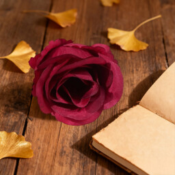 Wei’s Moment 20Pcs Artificial Flowers Roses, Real Touch  Foam Roses, Fake Flowers Rose for DIY Wedding Bridal Bouquets Baby Shower Table Centerpieces Home Decorations, Cream Burgundy - thumbnail 1