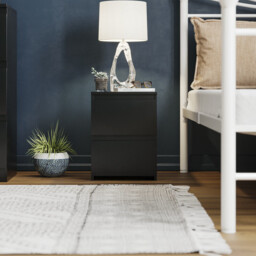 Vida Designs Bedside Table Denver 2 Drawers Black - thumbnail 3