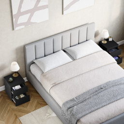 Vida Designs Bedside Table Denver 2 Drawers Black - thumbnail 7