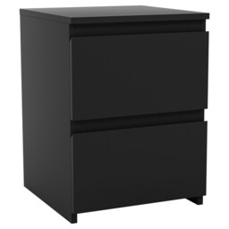 Vida Designs Bedside Table Denver 2 Drawers Black - thumbnail 4