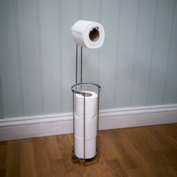 Croydex Wire Toilet Roll Holder - Chrome - thumbnail 1