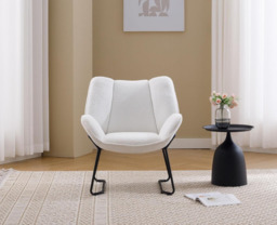 chairus Armchair for Living Room Upholstered Tub Chair Single Occasional Accent Chair with Metal Legs - thumbnail 3