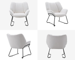 chairus Armchair for Living Room Upholstered Tub Chair Single Occasional Accent Chair with Metal Legs - thumbnail 5
