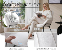 chairus Armchair for Living Room Upholstered Tub Chair Single Occasional Accent Chair with Metal Legs - thumbnail 4