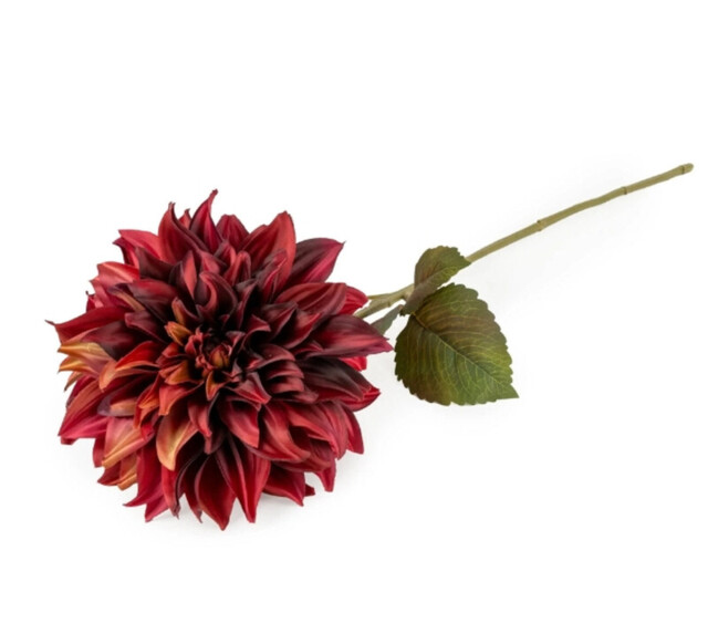 Candlelight Artificial Dahlia Flower Stem Burgundy 74cm - image 1