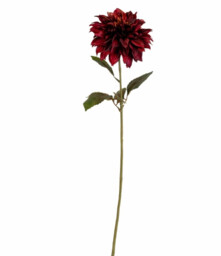 Candlelight Artificial Dahlia Flower Stem Burgundy 74cm - thumbnail 2