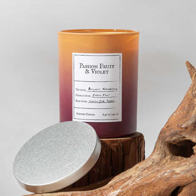 Zooly Dopamine Gradient-Colored Scented Candle - Passion Fruit & Violet, 240G, 1PC - image 1