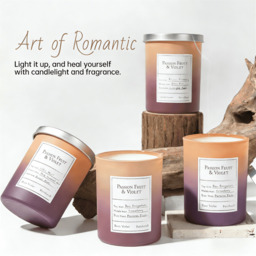 Zooly Dopamine Gradient-Colored Scented Candle - Passion Fruit & Violet, 240G, 1PC - thumbnail 6