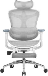 SIHOO Doro C300 Pro Ergonomic Office Chair with Ultra-Soft 6D Armrests, Dynamic Lumbar Support, Seat Depth Adjustment and Adjustable Backrest Desk Chair for Home Office with Pedal (White) - thumbnail 1