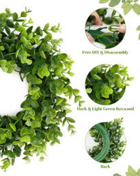 11 Inch Artificial Boxwood Small Wreath -2pcs - thumbnail 5