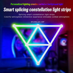 Intelligent WiFi Wandleuchten,6 Stück,Musik-Sync Mehrfarben,über 40 dynamische Szenen,funktioniert mit Alice Alexa und Google Assistant,Home Decor LED-Lichtleiste für Gaming Party Club Bar Home - thumbnail 2