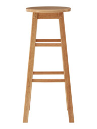 Maison by Premier Bar Stool Selby Rubberwood Natural - thumbnail 1