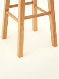 Maison by Premier Bar Stool Selby Rubberwood Natural - thumbnail 3