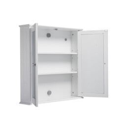 Croydex Bathroom Mirror Cabinet (58x56x13cm) - Ashby White - thumbnail 4
