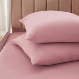 Meeallhome 100% Cotton Washed Brushed 3-Piece Bedding Set, Duvet Cover 200*200 cm, Two Pillowcases 50*75 cm, Light Pink Tone - thumbnail 7