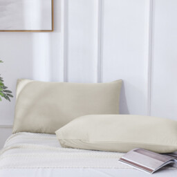 【Summer Cooling Textile】MEROPE, Bamboo Pillow case, 50x75cm, sand, 2pack - thumbnail 5