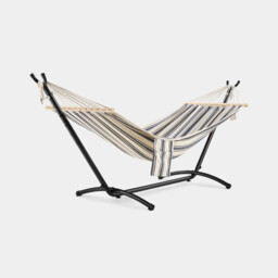 Vonhaus Ibiza 1 Person Cotton Hammock with Stand - thumbnail 1