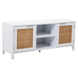 Interiors by Premier TV Unit Sherman White/Rattan L:120cm - thumbnail 4