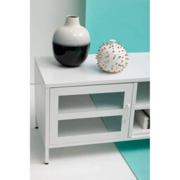 Interiors by Premier TV Unit Acier Metal White L:150cm - thumbnail 4