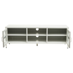 Interiors by Premier TV Unit Acier Metal White L:150cm - thumbnail 3