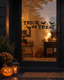 Festive 50Cm Black Trick Or Treat Window Stickers - thumbnail 3