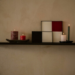 Spaas Pillar Candle Rustic Unscented Red D:8xH:11cm - thumbnail 3
